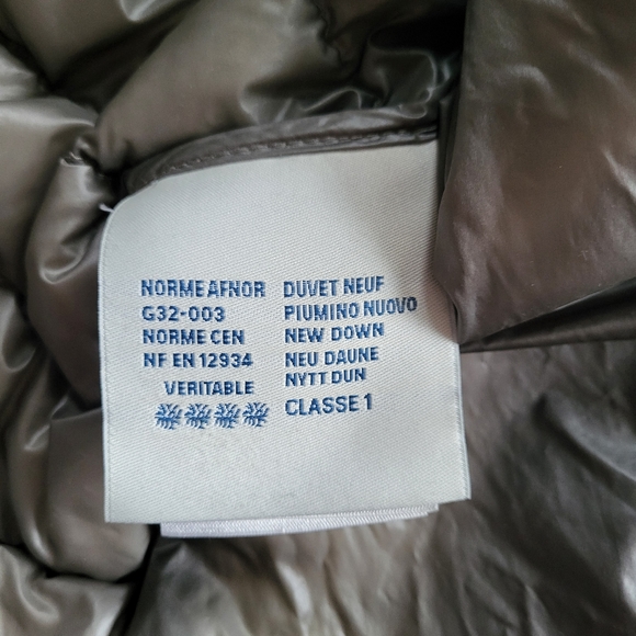 Moncler Stone-Grey Line Puffer Down Jacket - Picture 12 of 14